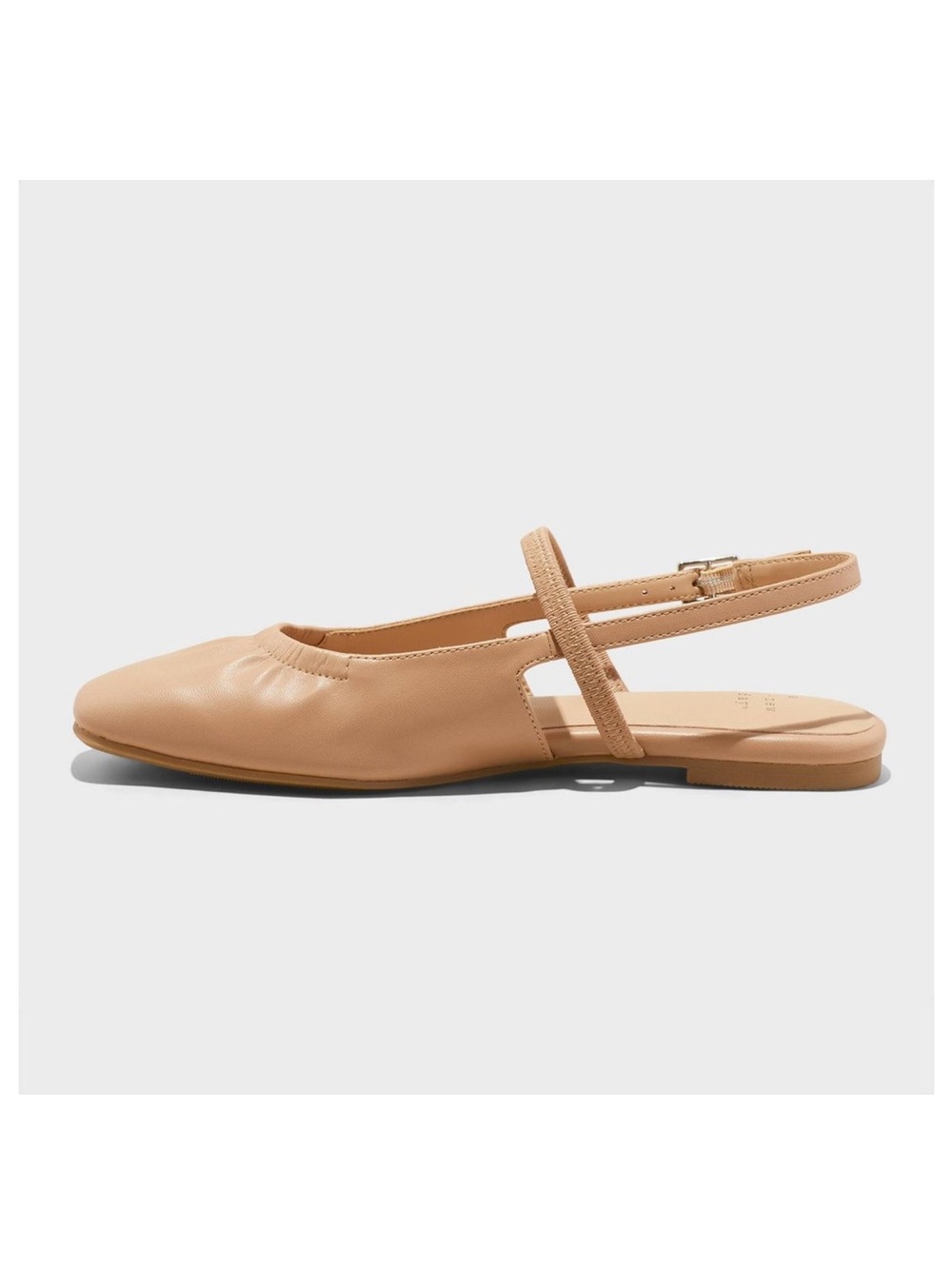A NEW DAY Women's Vada tan Slingback Scrunch Toe Flats Size 11 - Picture 2 of 9